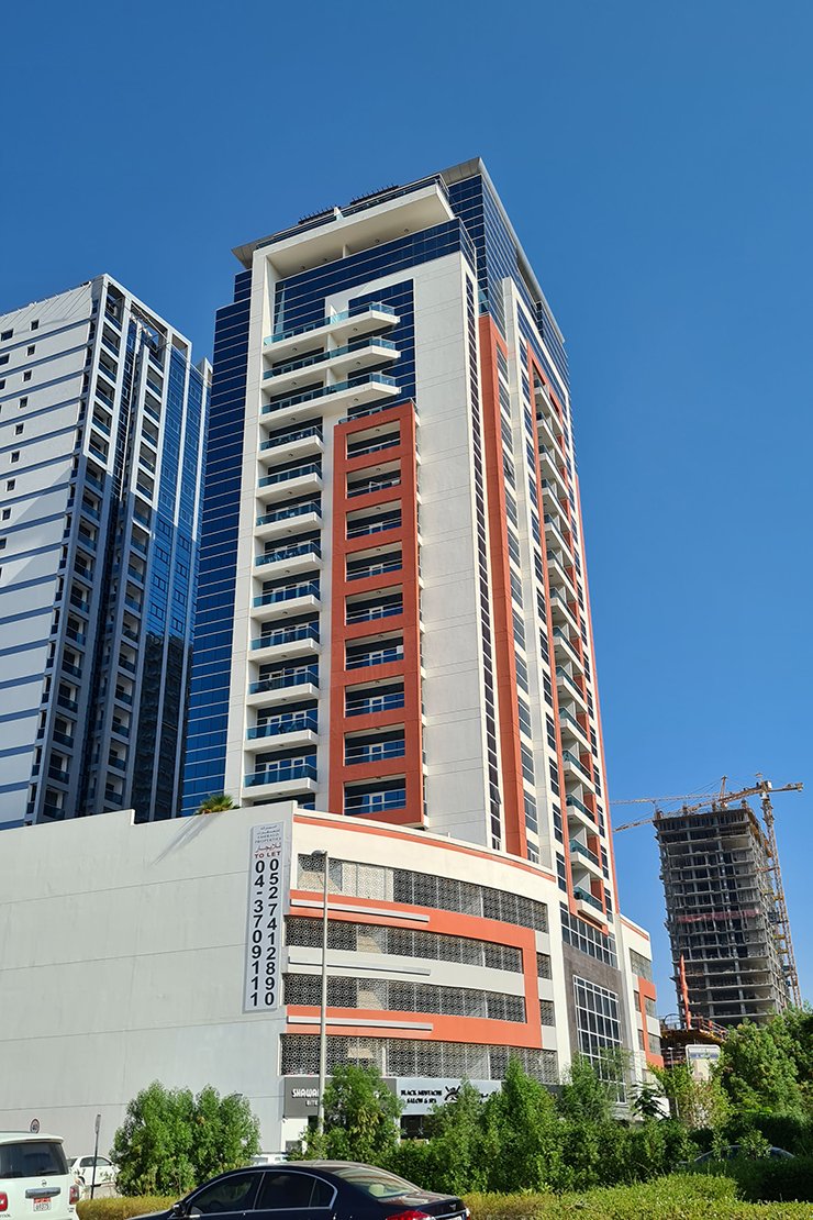 Emerald Residence JVC with podium level parkings