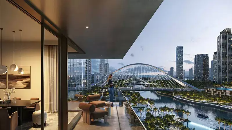 Balcony View-Palace Residences Creek Blue Building 2