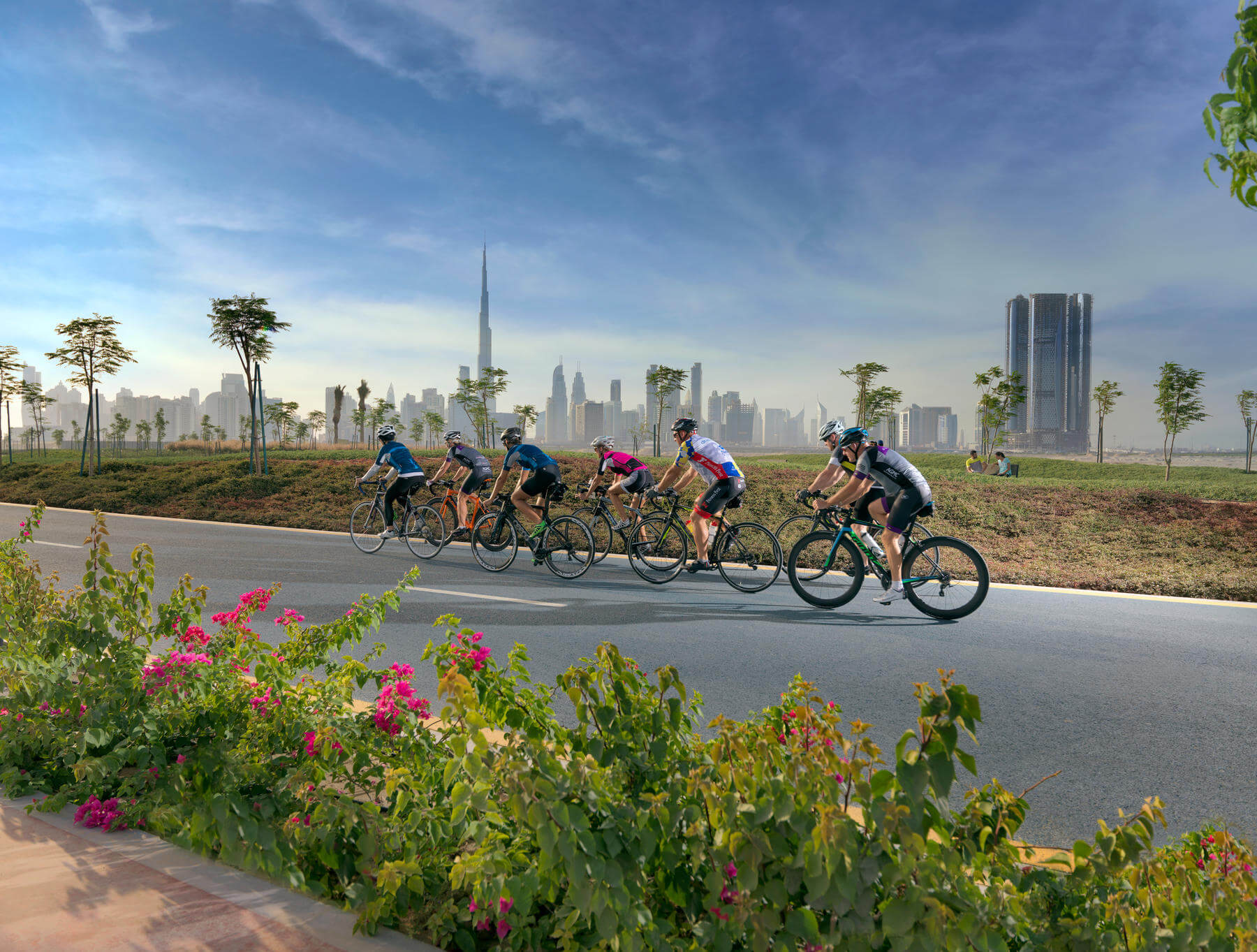 Cycling track in Residences 10 at District One