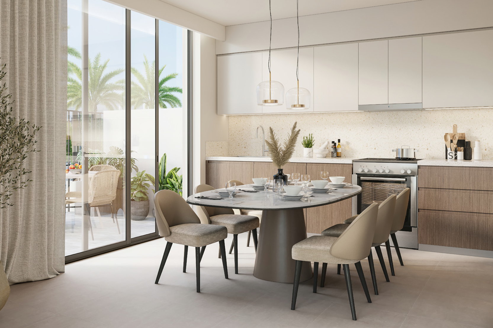 Dining kitchen view