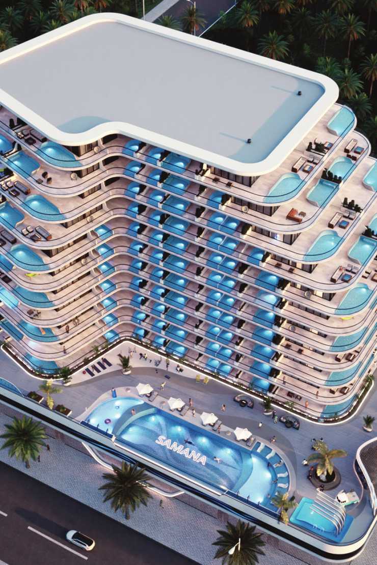 Residential Apartments | Samana Portofino | Luxury Living Area.