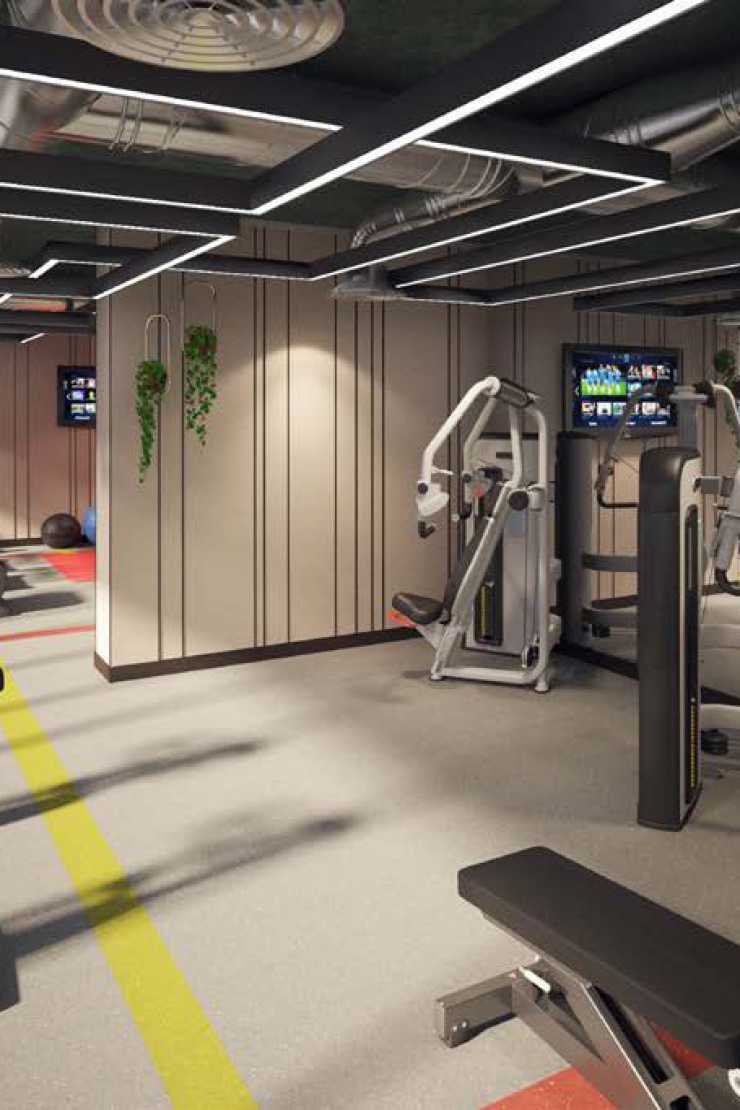 Gym area in Edge by Rotana Damac hills 2