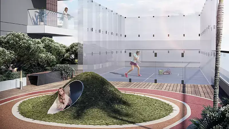Jogging Track & Squash Court