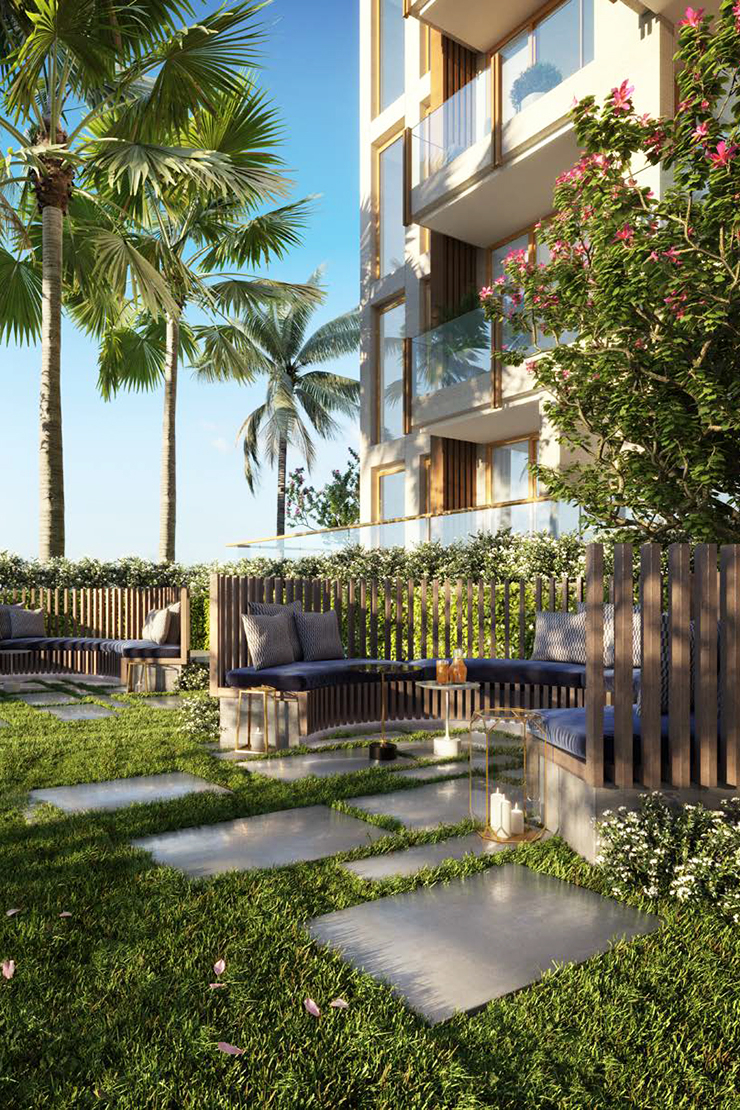 Lawn area in Chaimaa Avenue 2