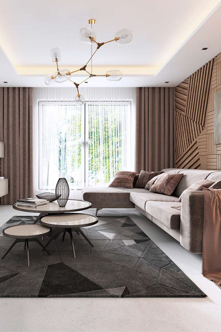 Living area in Binghatti Rose