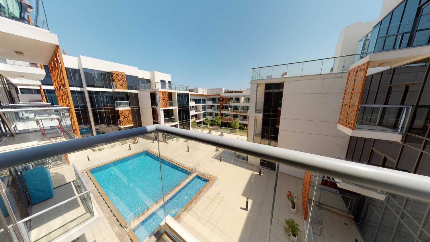 Pool view from Studio in National Bonds Residence