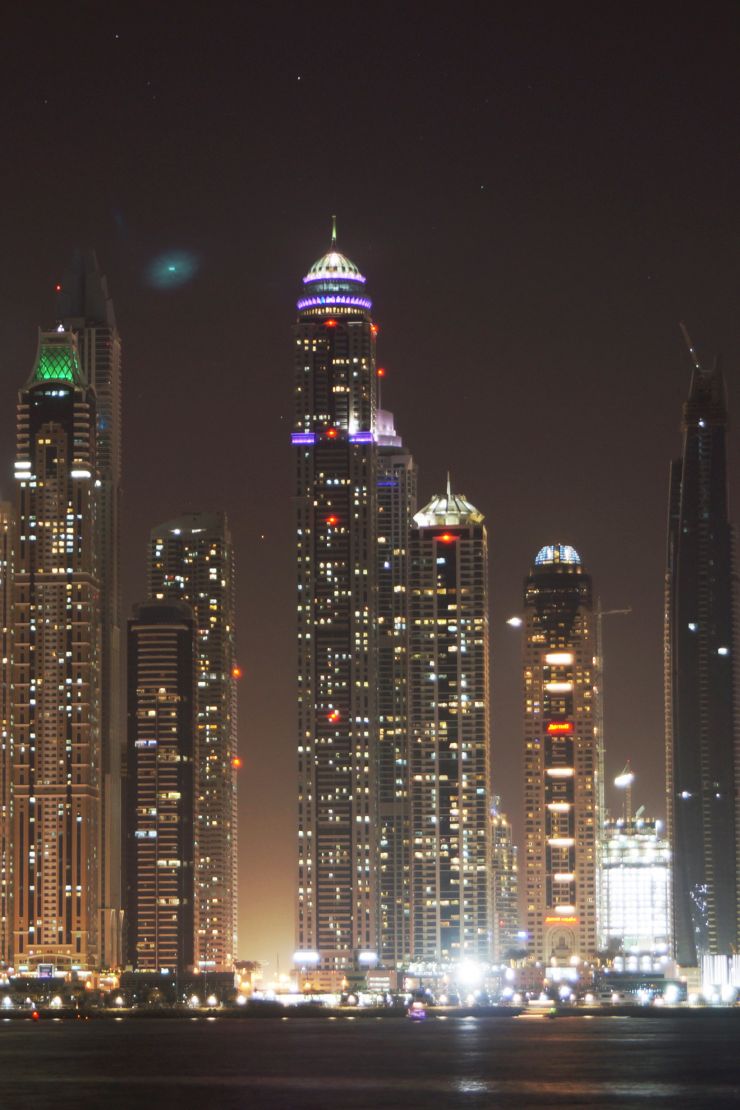 Princess Tower Night view  Dubai Marina