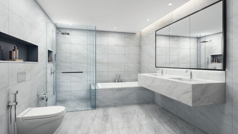 Restroom in Residences 6 at District One