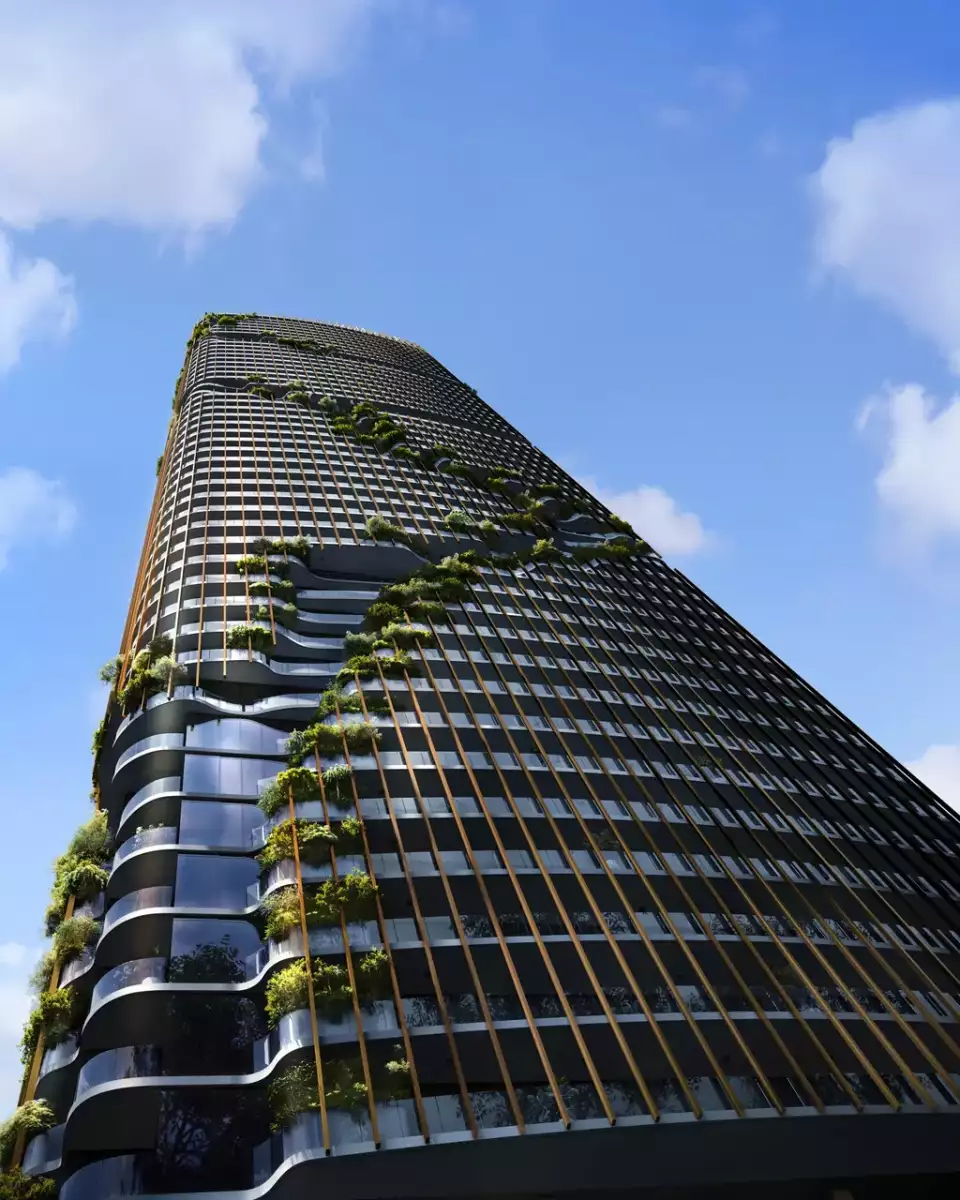kanyon-beyond-developments-dubai-maritime-city-tower-facade-curved-corner-low-angle-dubai