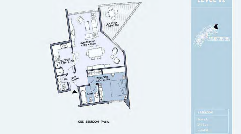 1 bed type A
