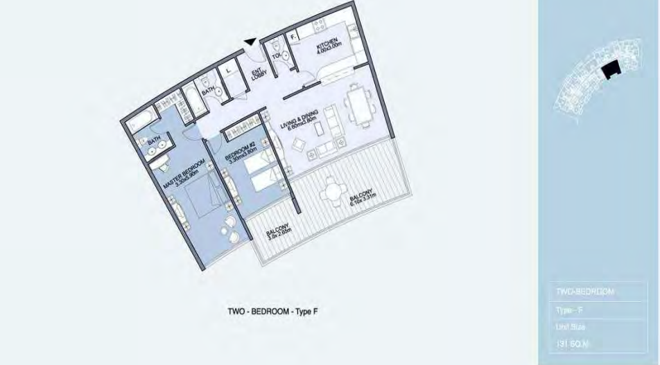 2 bed Type F