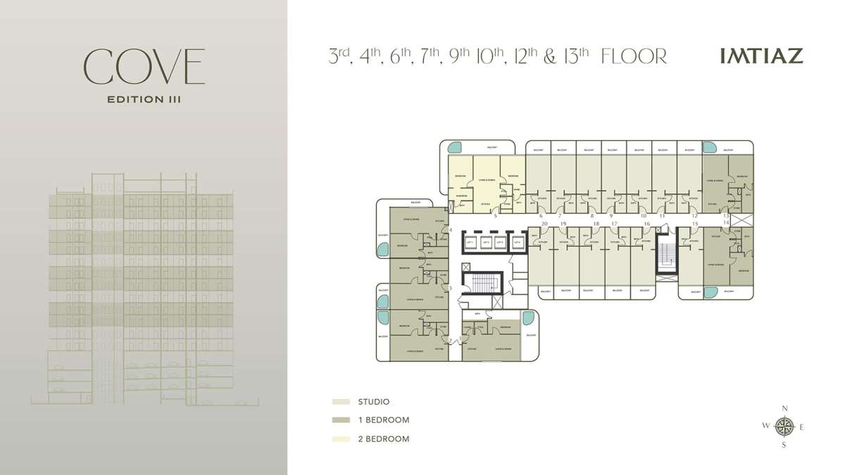 3rd, 4th, 6th, 7th, 9th, 10th, 12th, 13th Floor - Cove Edition 3