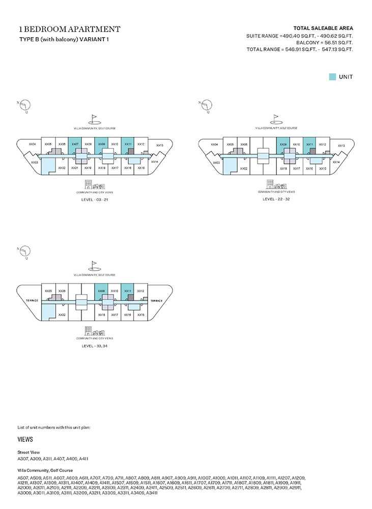 Type B, Variant 1 - Sobha Orbis