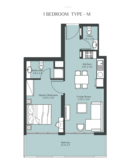 1 BR Type M_copy_77