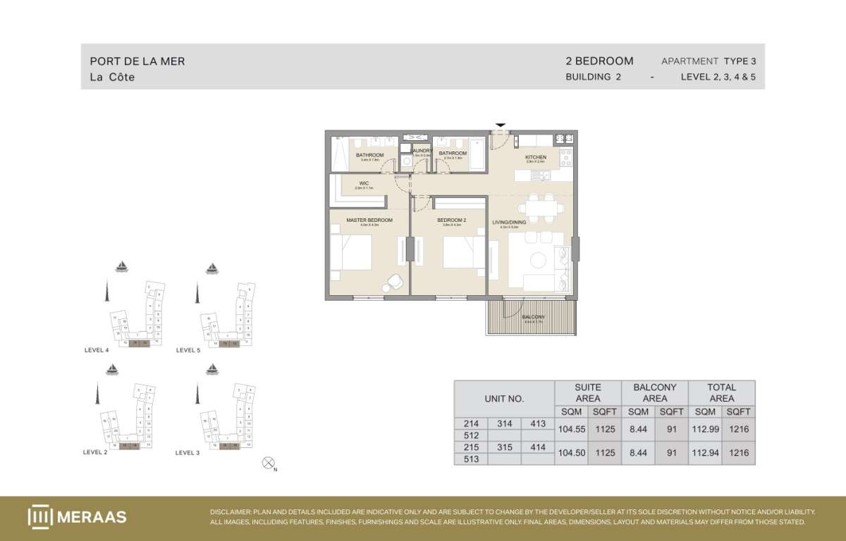 3-2BHK-Type 3 - Unit 214,215,314,315,413,414,512,513