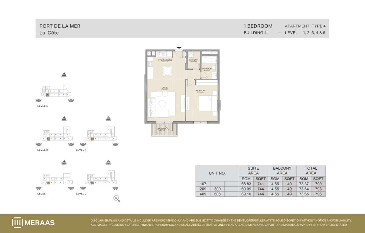 4-1BHK-Type 4 - Unit 107,209,309,409,508