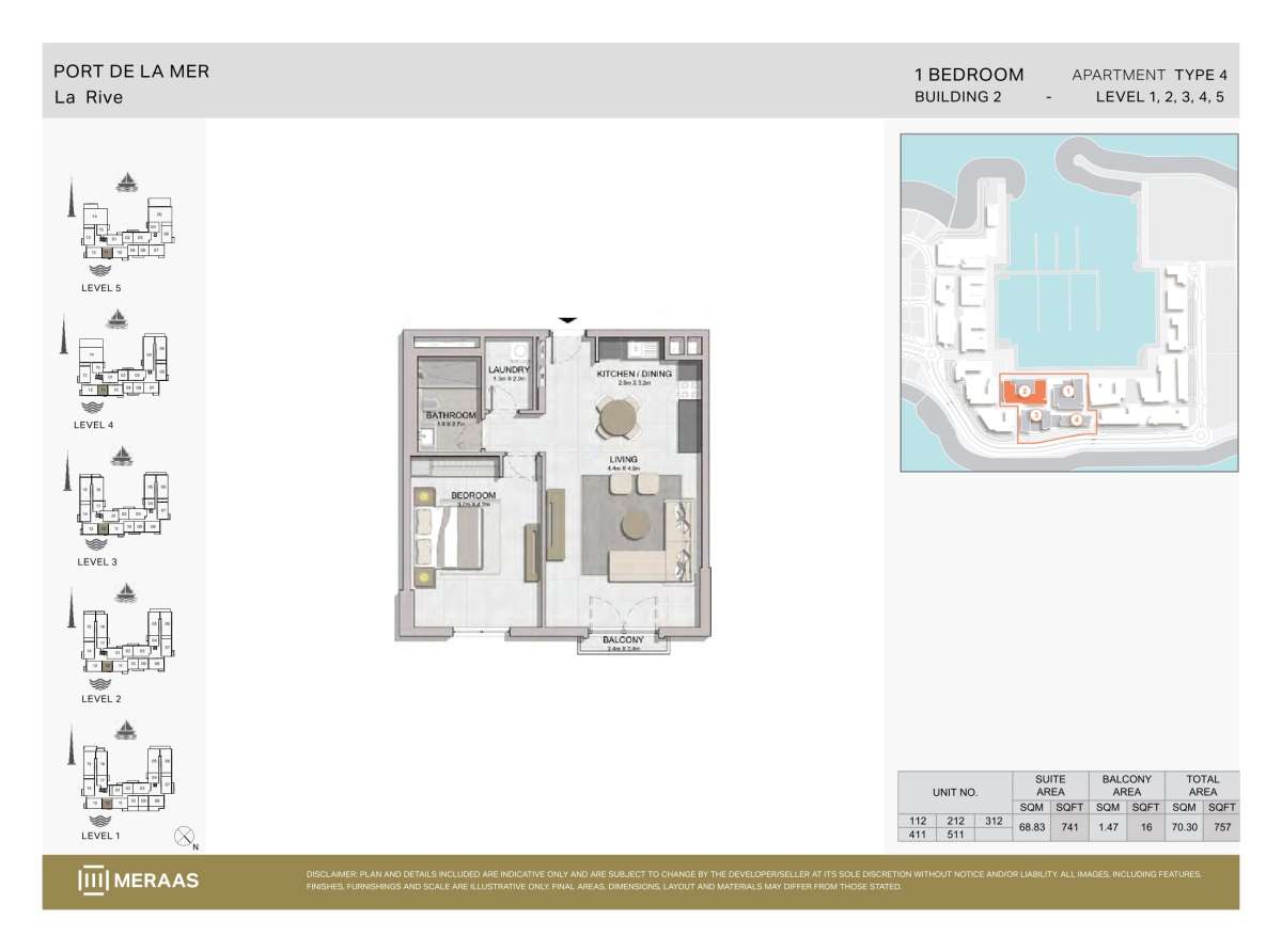 4-1BHK-Type 4 - Unit 112,212,312,411,511