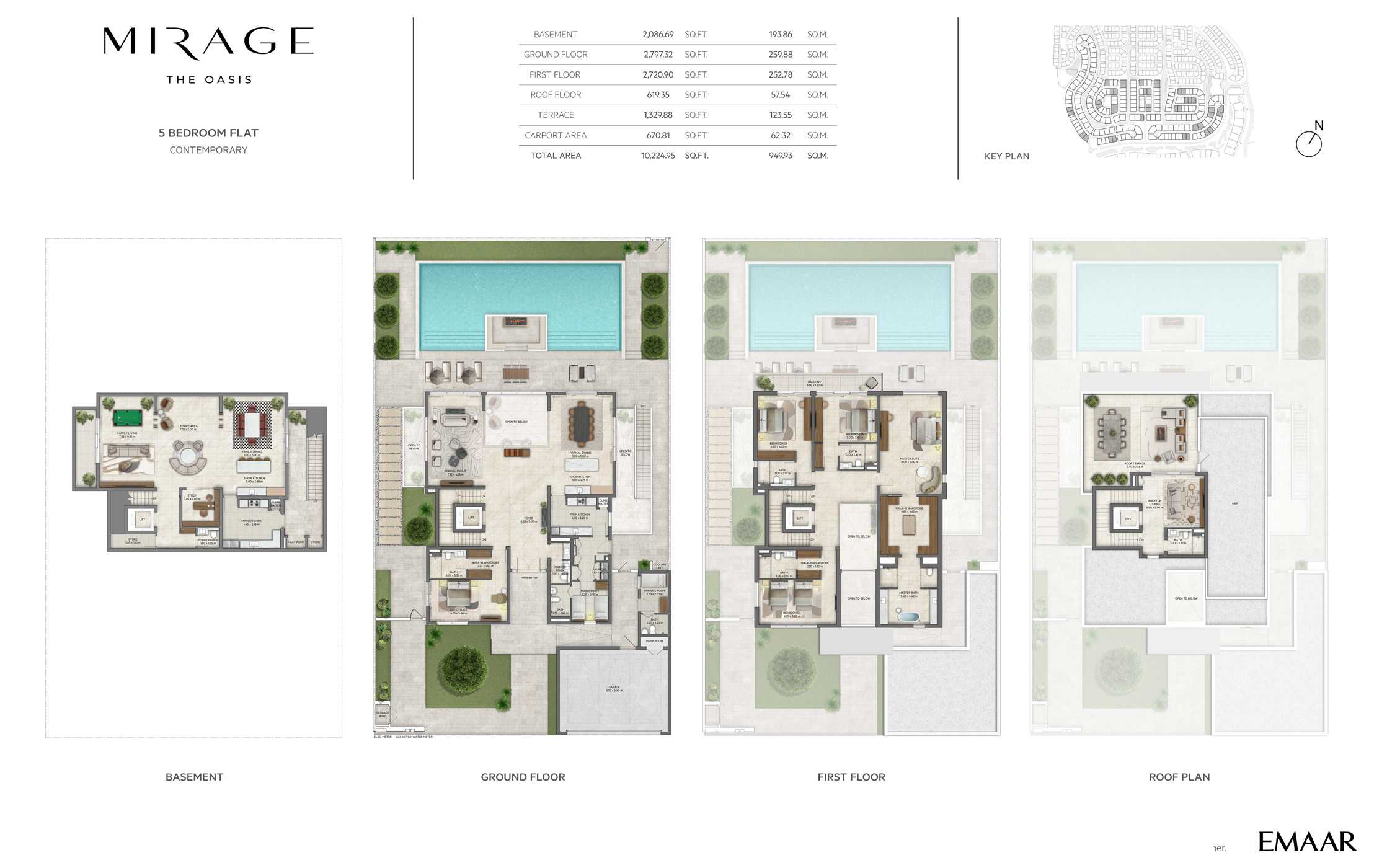 5 Bedroom, Contemporary Flat