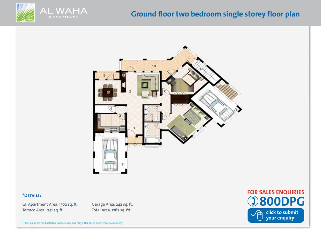 Al Waha G Type A Single Storey 2 Bed Ground Floor