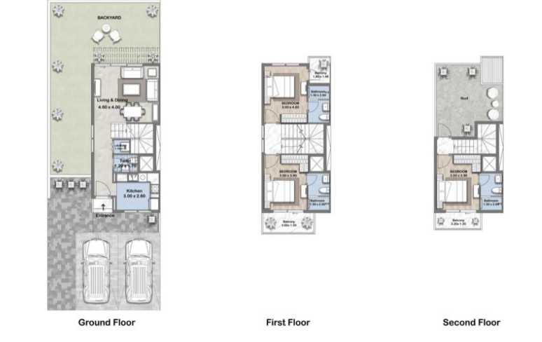 Floor Plan - Reportage Hills - Type A - 3BHK