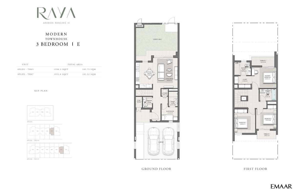 Modern Townhouse - E, Unit 6 - 8 Plex, TH05 - TH07