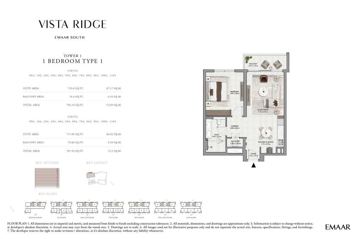 Podium Floor To 11th Floor (Type 1, Unit P01-1104) - Tower 1