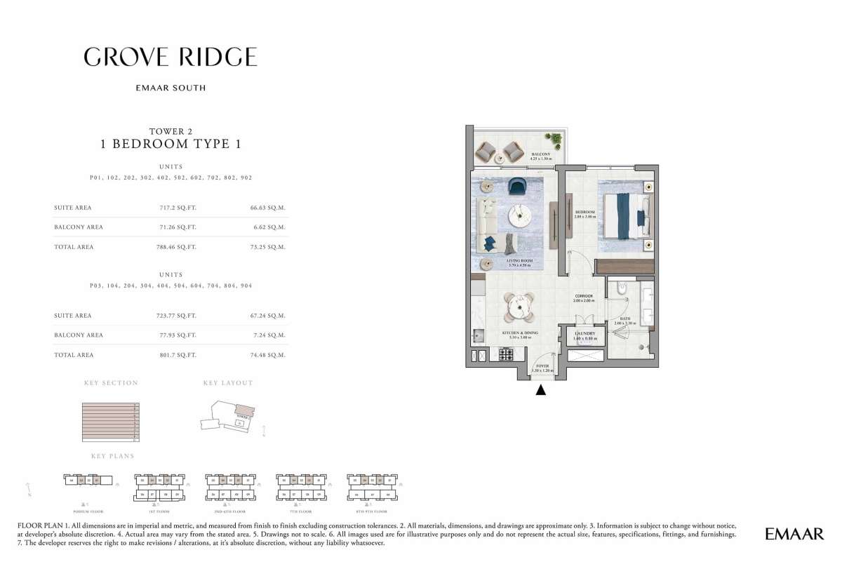 Podium Floor-9th Floor (Type 1-Unit P01-904)