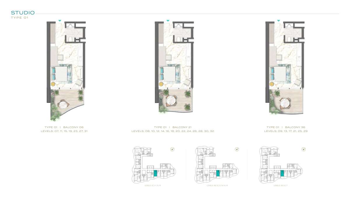 STD-Type 01-Balcony 06, Type 01-Balcony 21, Type 01-Balcony 36