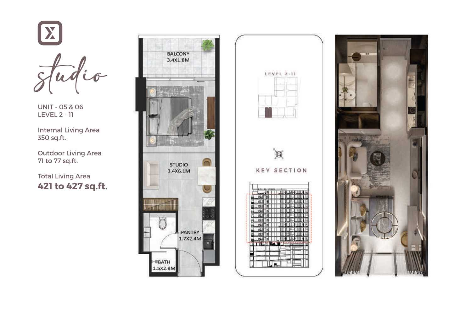 Studio, Unit 05, 06 Level 2-11