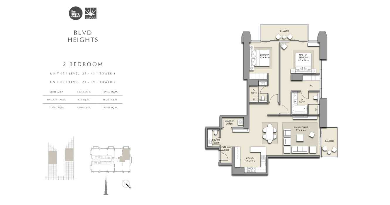 Tower 2, Size 1570 sq ft