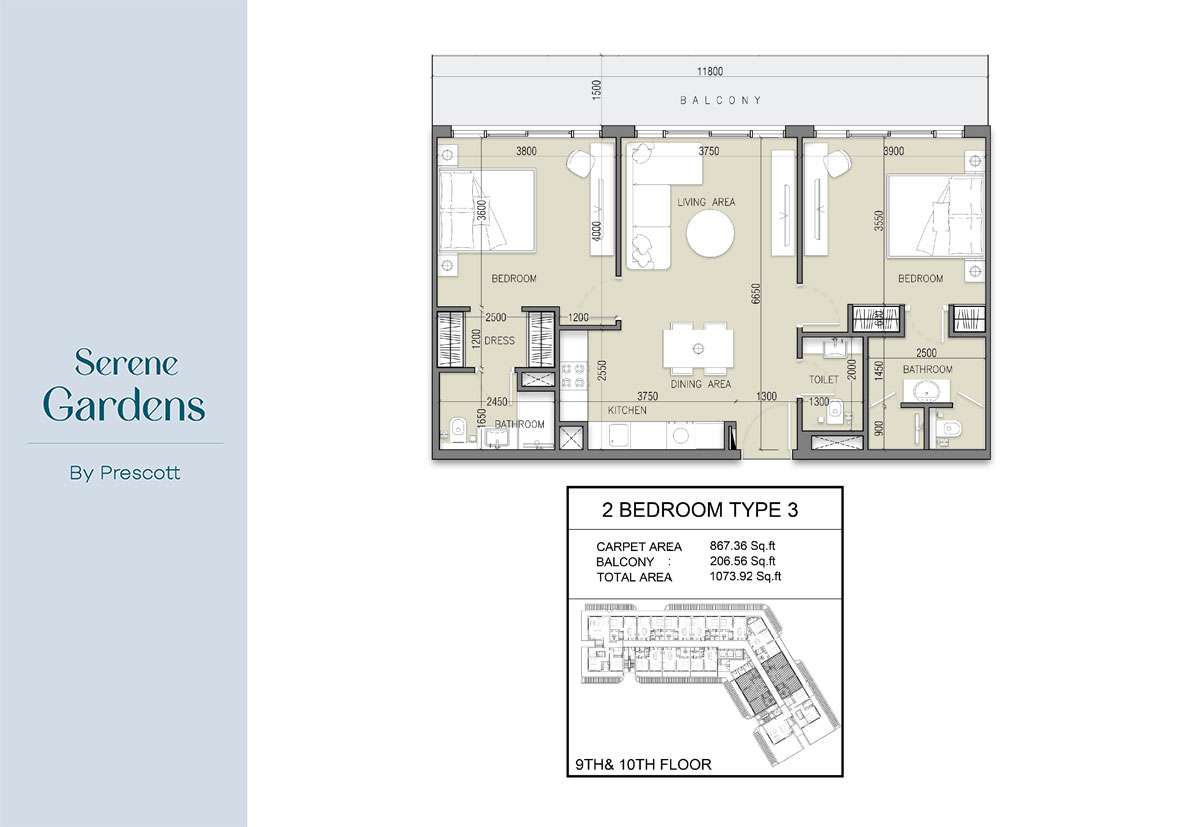 Type 3 - 2BHK - Serene Gardens_copy_38