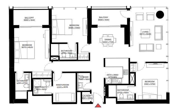 Type A - 3BHK_copy_42