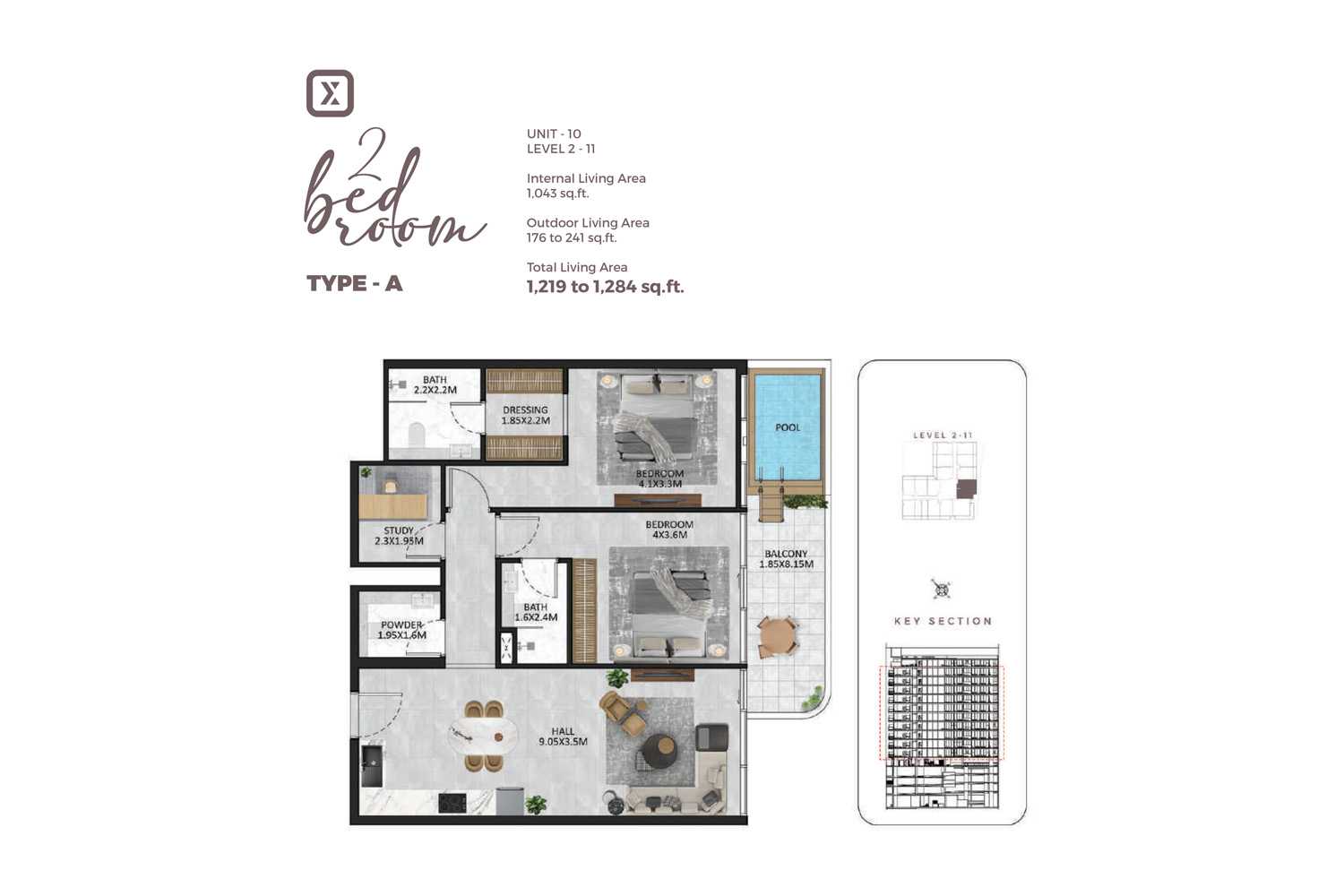 Type A, Unit 10, Level 2-11