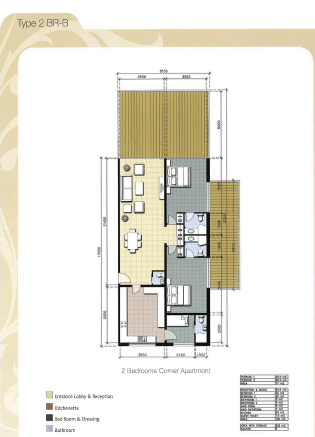Type B 2 BR Corner Apartment