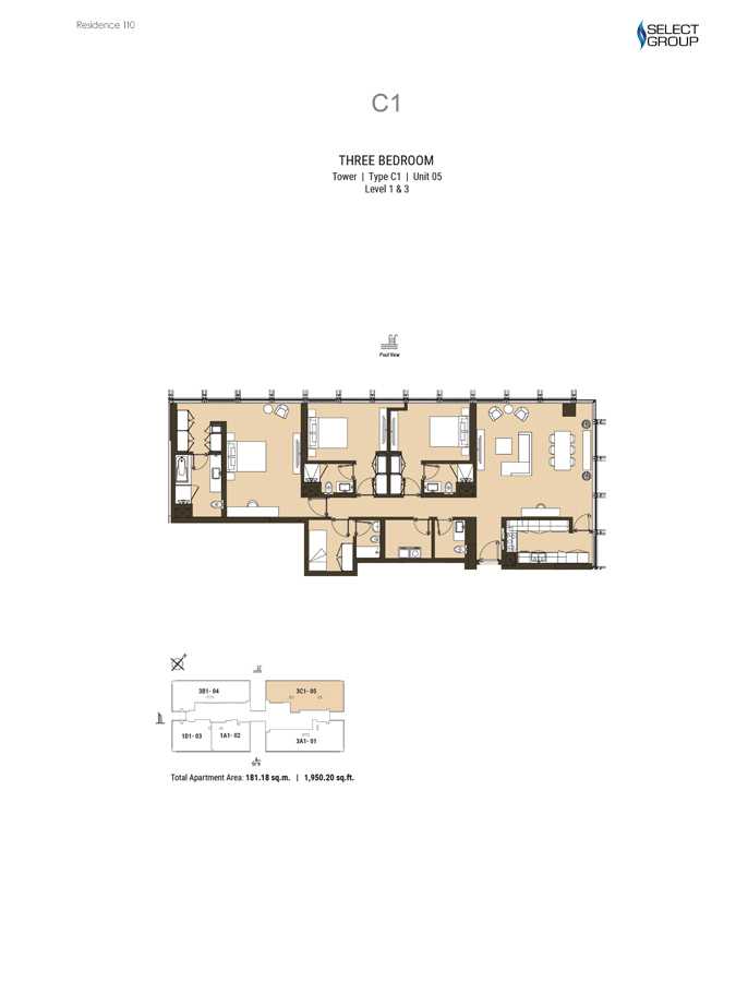 Type C1, Level 1 & 3, Unit 5