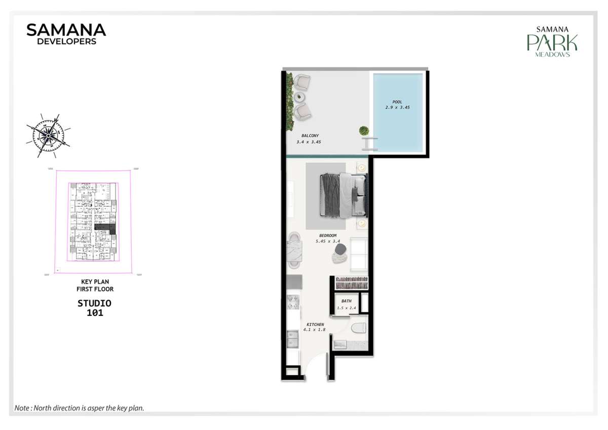 Samana Park Meadows in Dubai Residence Complex - Dubricks.