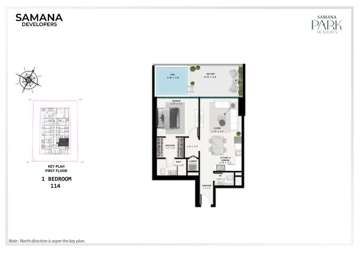 Samana Park Meadows in Dubai Residence Complex - Dubricks.